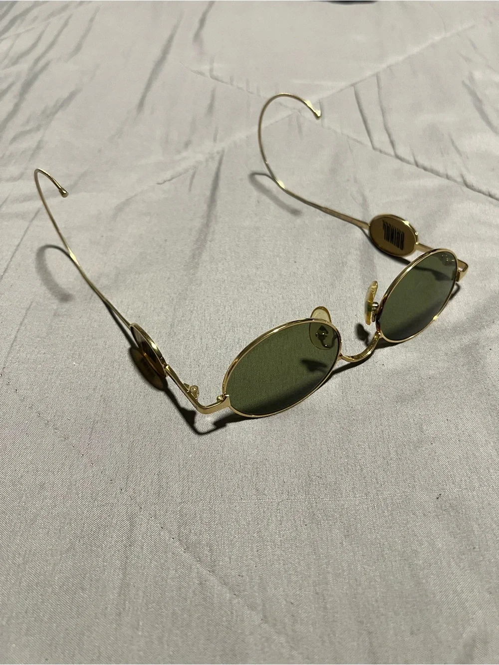 Junior Gaultier Gold Frame Sunglasses with Olive Green Lenses